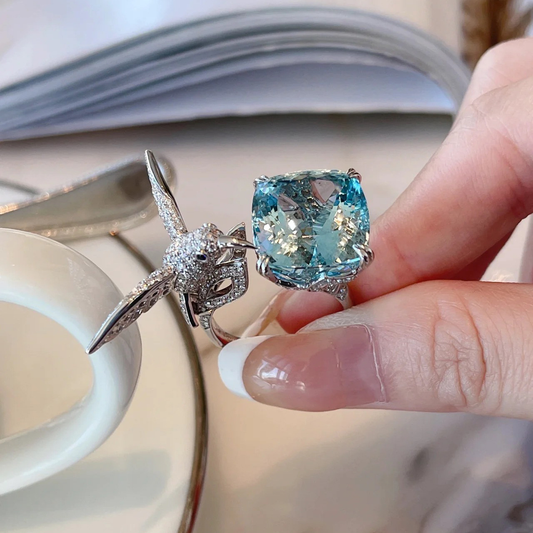 Hummingbird Blue Ring