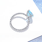 Anillo de topacio en forma de corazón