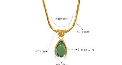 Water Drop Peridot Necklace