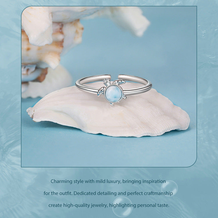 Blue Turtle Ring