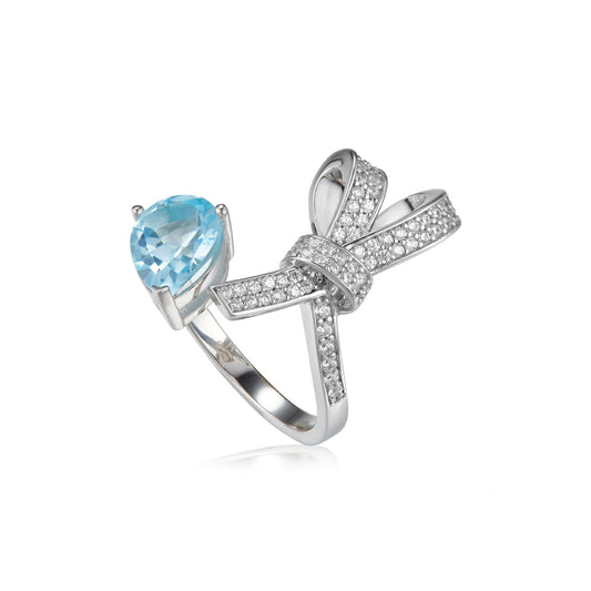 Blue Bow Ring
