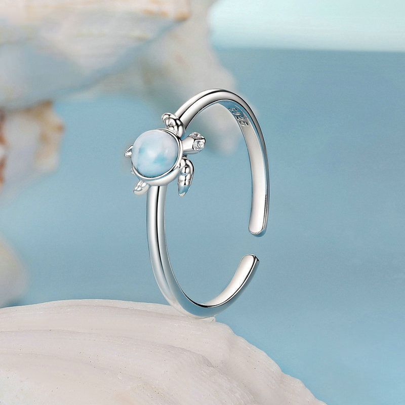 Anillo de tortuga azul