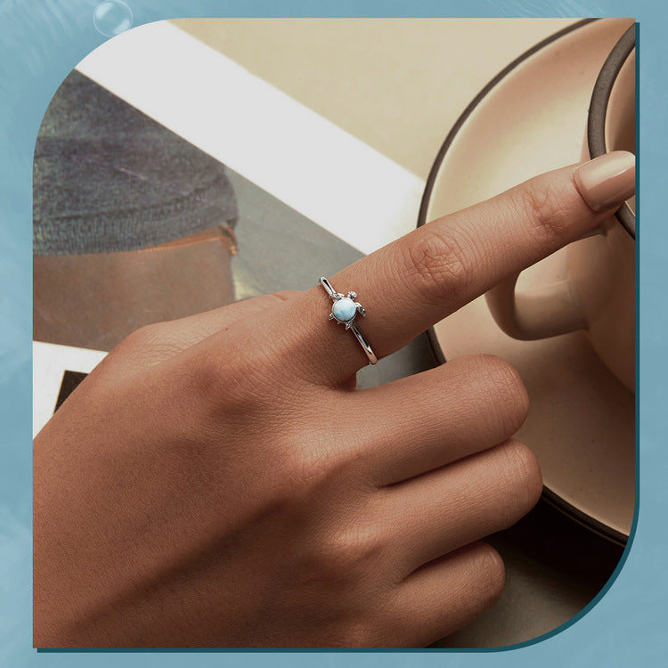 Blue Turtle Ring