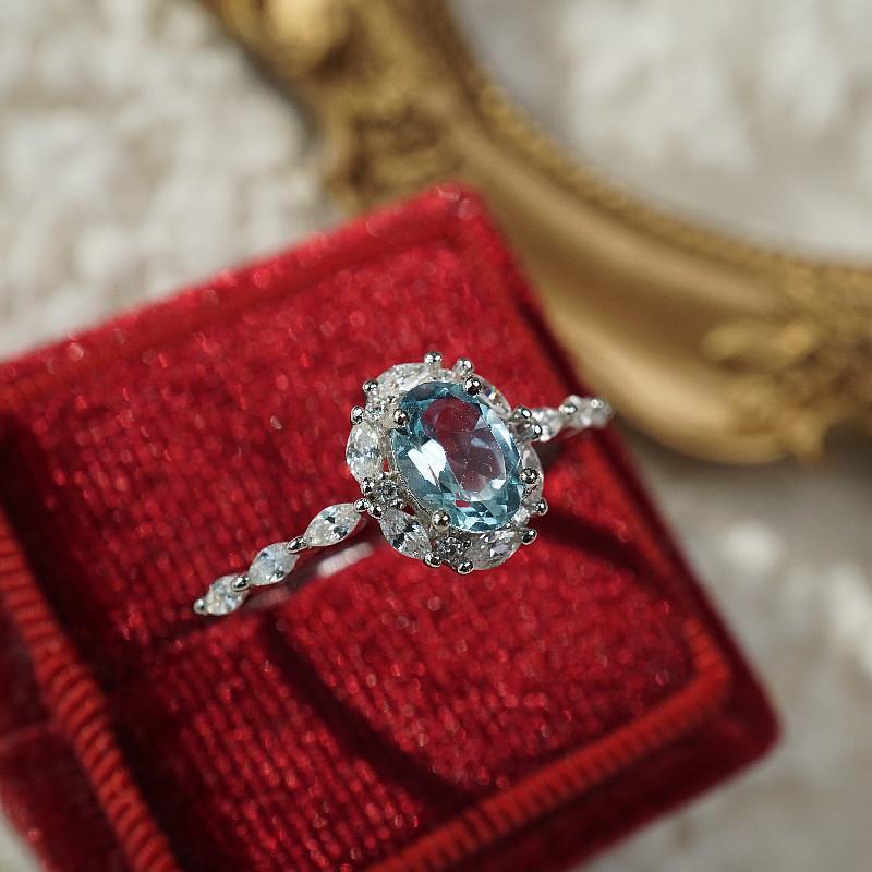 Blue Topaz Classic Ring