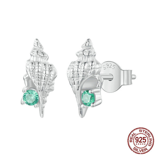 Conch Sterling Silver Earrings