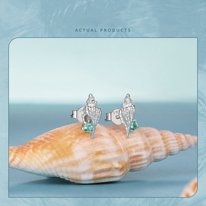 Conch Sterling Silver Earrings