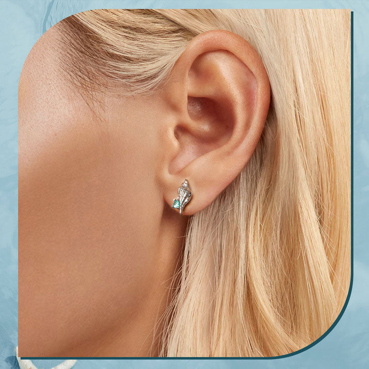 Conch Sterling Silver Earrings