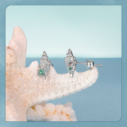 Conch Sterling Silver Earrings