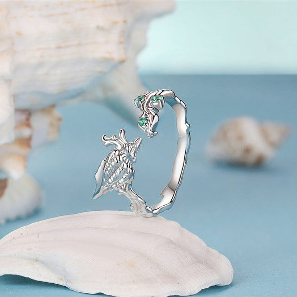 Bague en coquillage de conque