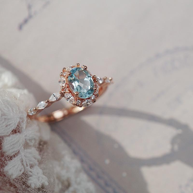 Blue Topaz Classic Ring