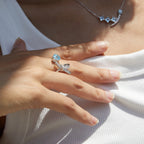 Anillo de lazo azul