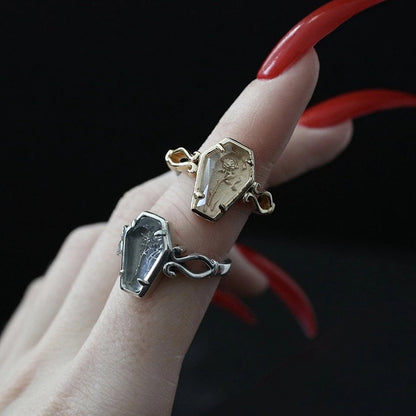 Rose & Coffin Ring