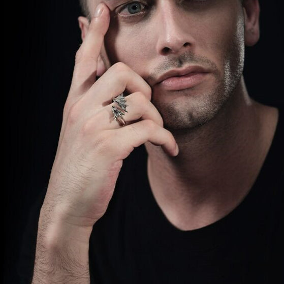 Flying Dragon Sterling Silver Ring