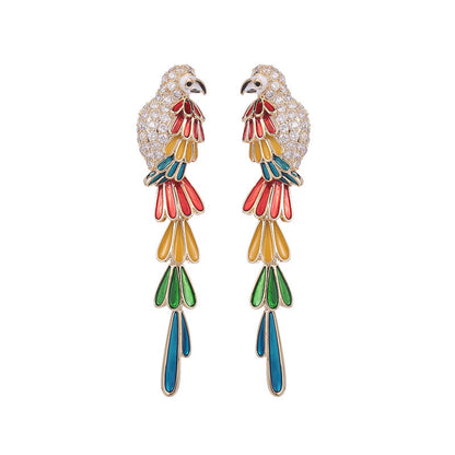 Colorful Parrot Earrings