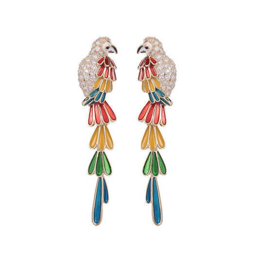 Colorful Parrot Earrings