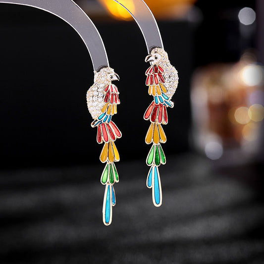 Colorful Parrot Earrings