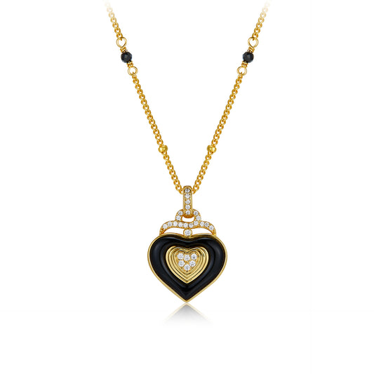 Black Heart Necklace