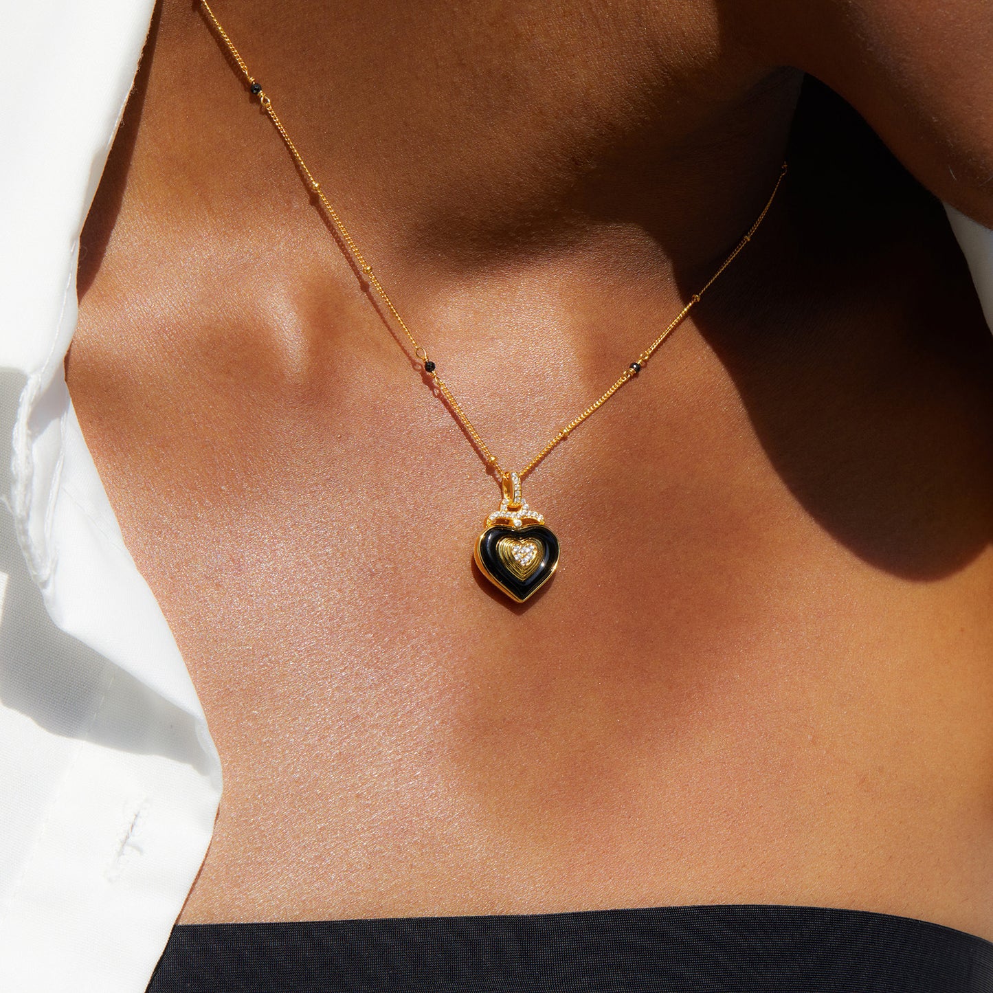 Black Heart Necklace