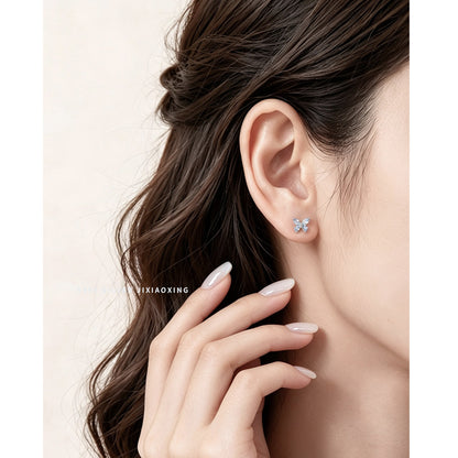 Petite Butterfly Zircon Stud Earrings
