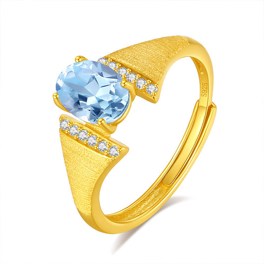Aquatic Eye - Natural Stone Ring Jewelry for Women