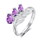Family Leaf - Gemstone Pendant Jewelry Set