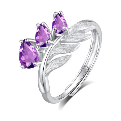 Family Leaf - Gemstone Pendant Jewelry Set