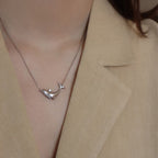 Collar de estilo ballena en plata de ley