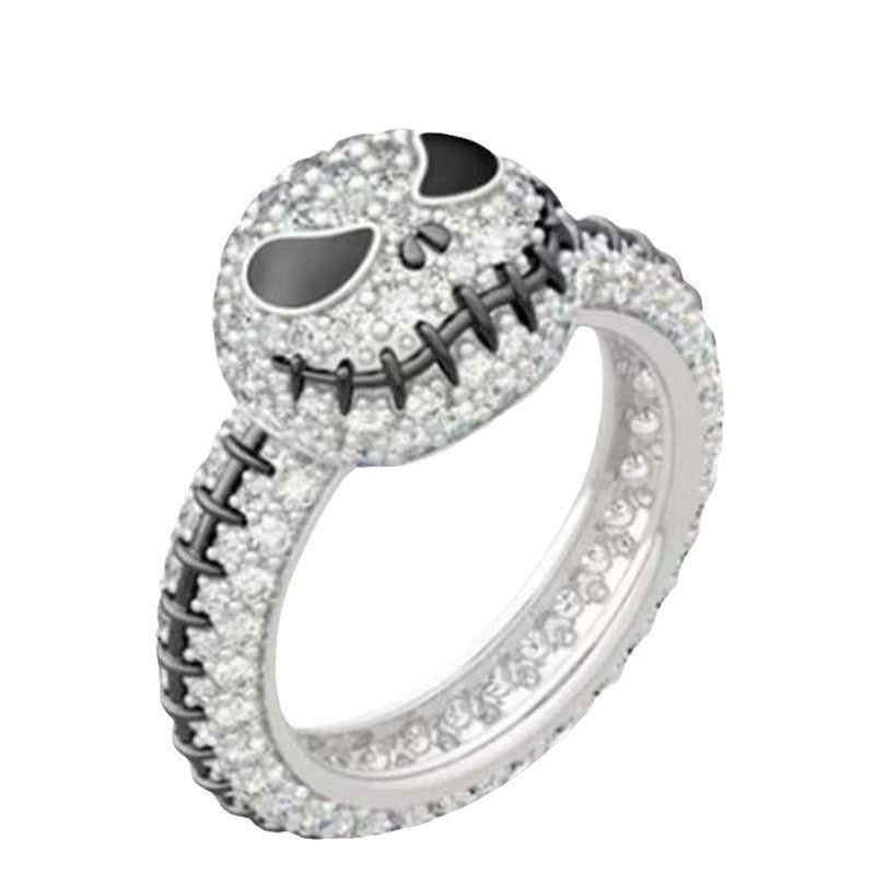 Anillo de plata con calavera 