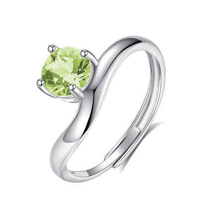 Silver Blue Reflection -  Sterling Silver Gems Topaz Ring For Women