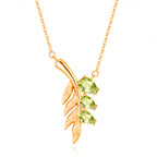 Family Leaf - Gemstone Pendant Jewelry Set