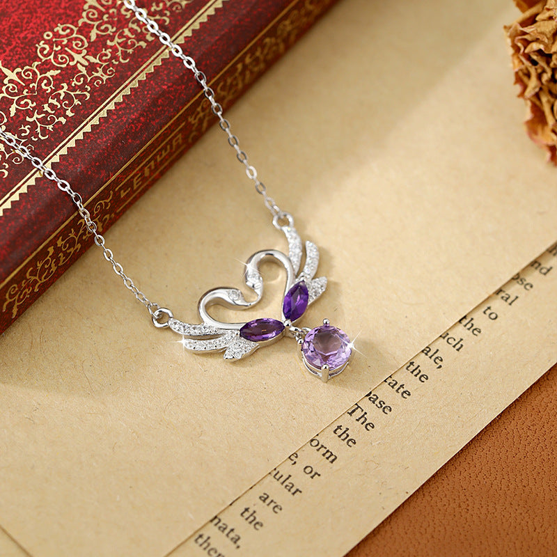 Swan's Heart - Swan Pendant Necklace