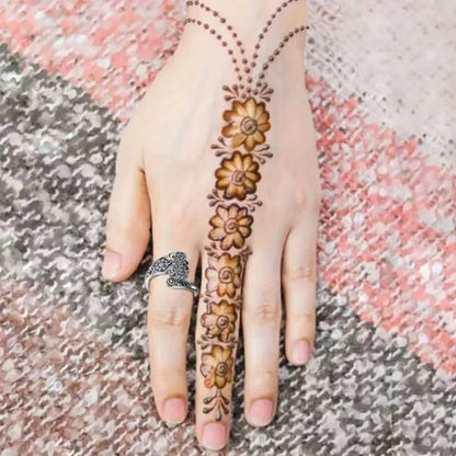 Butterfly Flowers Sterling Silver Ring