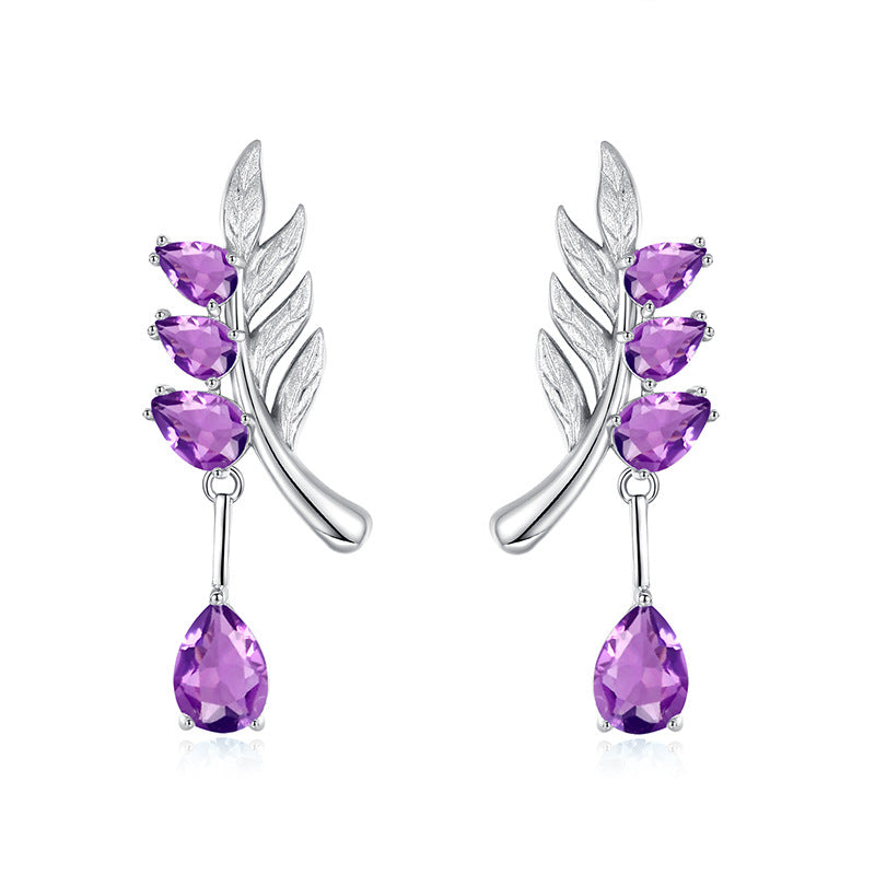 Family Leaf - Gemstone Pendant Jewelry Set