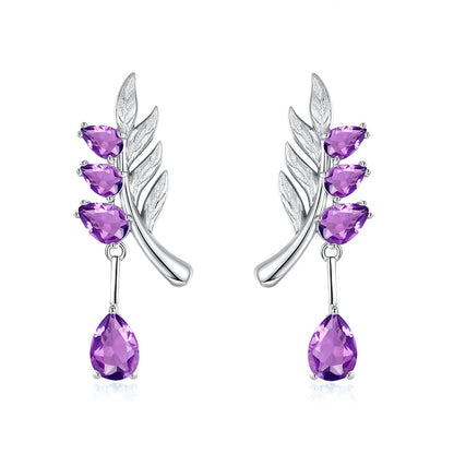 Family Leaf - Gemstone Pendant Jewelry Set
