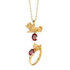 Amour du chien de l'océan - Collier avec pendentif en pierre précieuse Shiba Inu