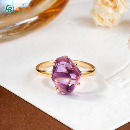 Topaz Gold-Plated Silver Ring
