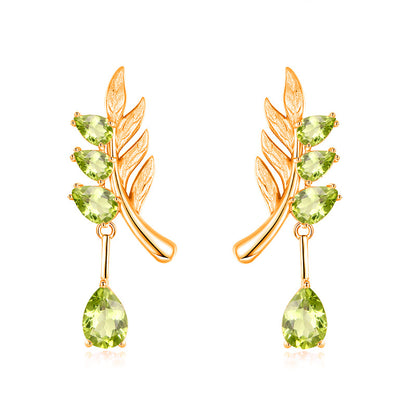 Family Leaf - Gemstone Pendant Jewelry Set
