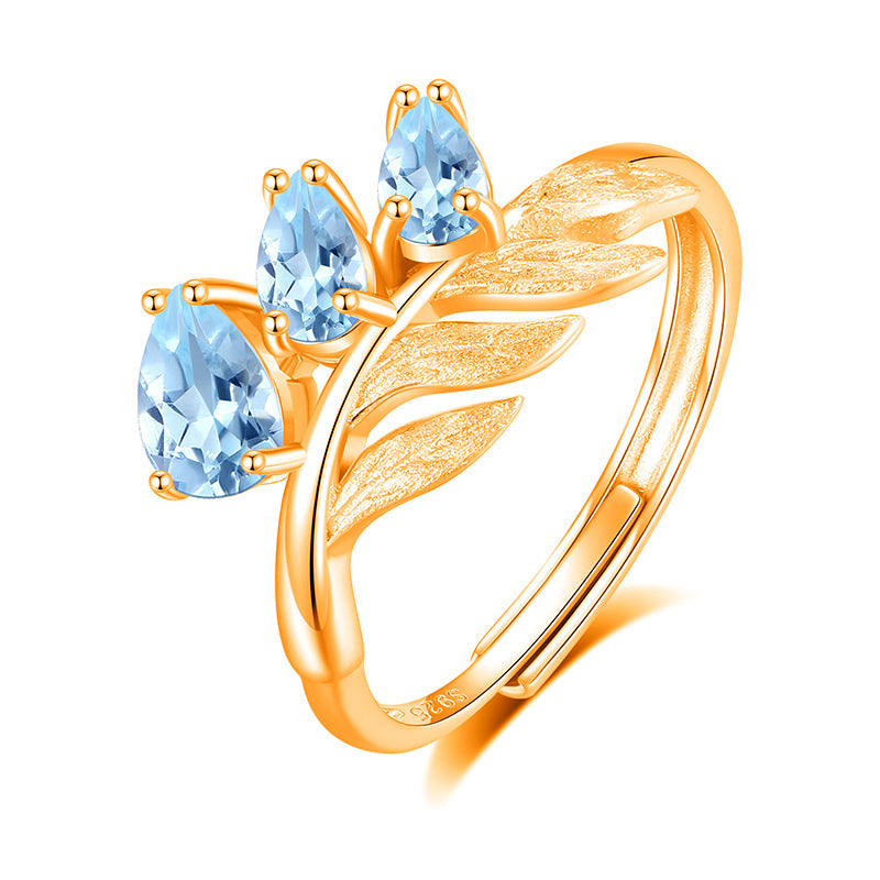Family Leaf - Gemstone Pendant Jewelry Set