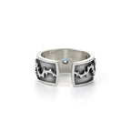 Blues' Eye Sterling Silver Ring