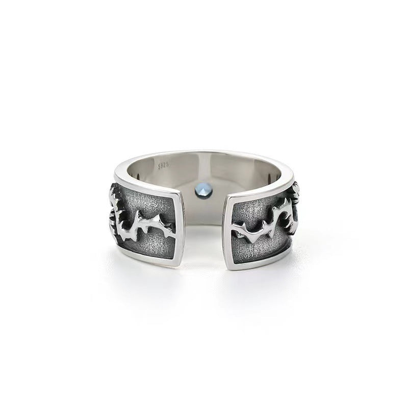 Blues' Eye Sterling Silver Ring