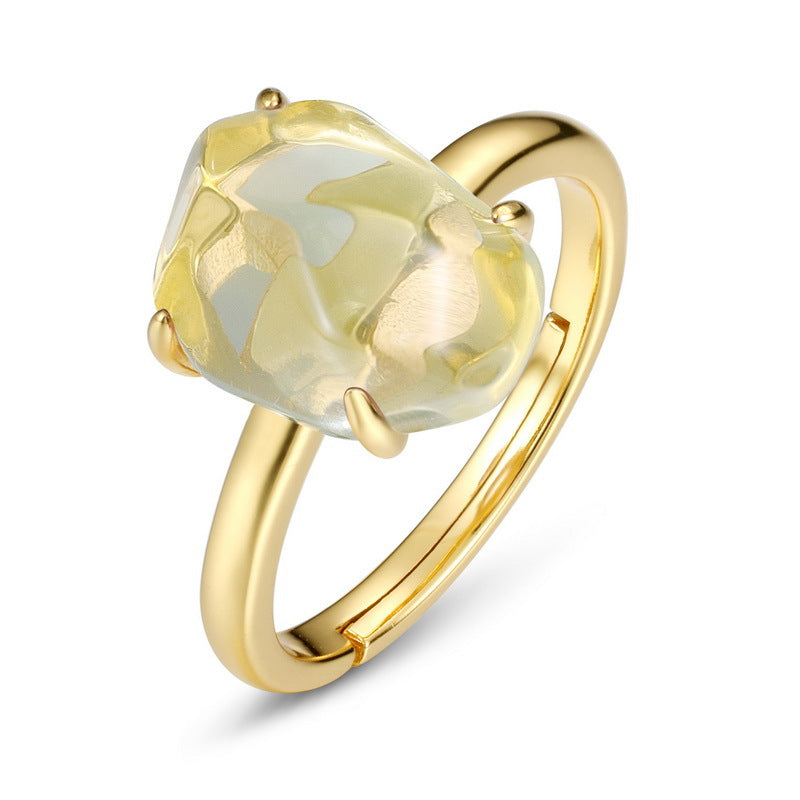Topaz Gold-Plated Silver Ring