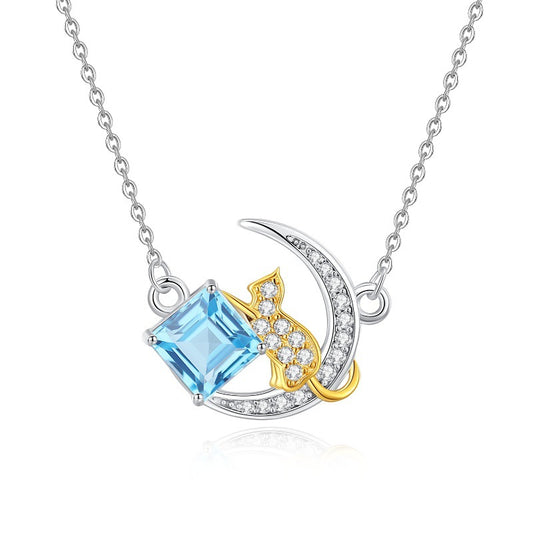 Cat’s Galaxy - Natural Stone Necklace Jewelry for Women