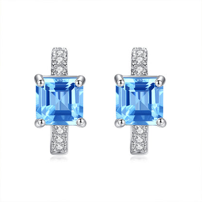 Greenie - Sterling Silver Gemstone Earrings
