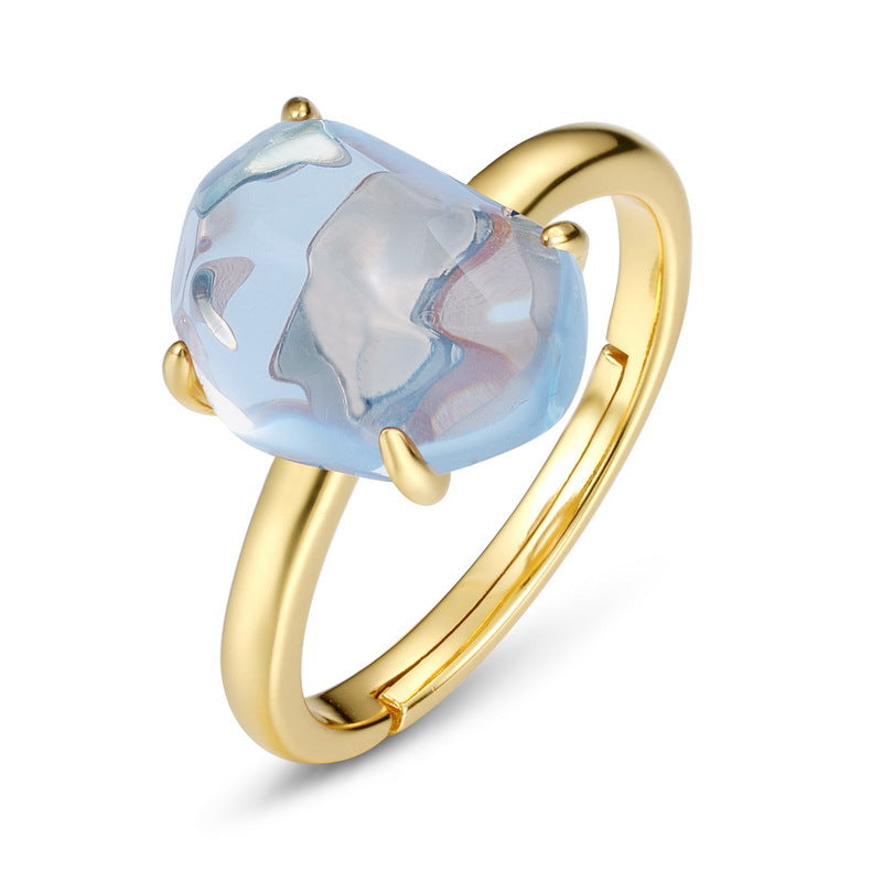 Topaz Gold-Plated Silver Ring