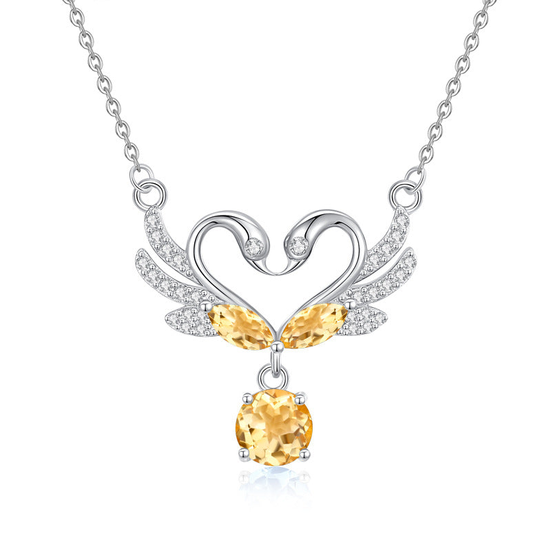 Swan's Heart - Swan Pendant Necklace