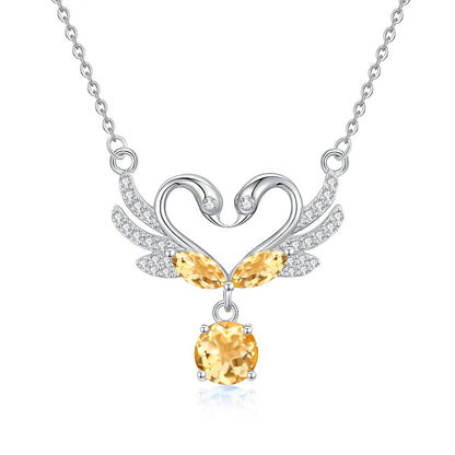 Swan's Heart - Swan Pendant Necklace