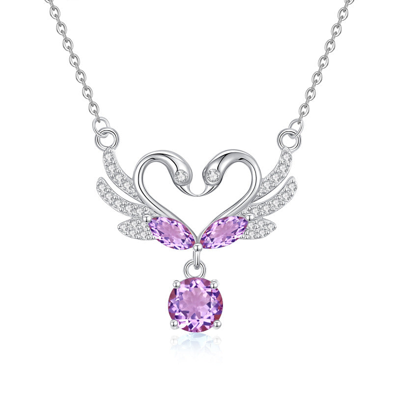 Swan's Heart - Swan Pendant Necklace