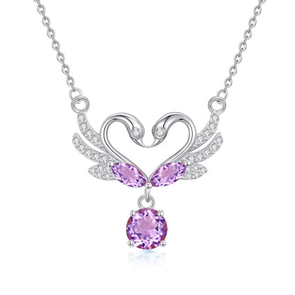Swan's Heart - Swan Pendant Necklace
