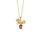Amour du chien de l'océan - Collier avec pendentif en pierre précieuse Shiba Inu
