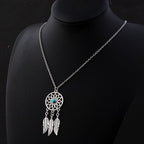 Atrapasueños marino - Collar de plata de ley con turquesa